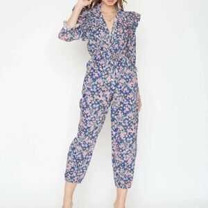 Caballero Casidy Bright Blooms Floral Cottage Jumpsuit Size XS